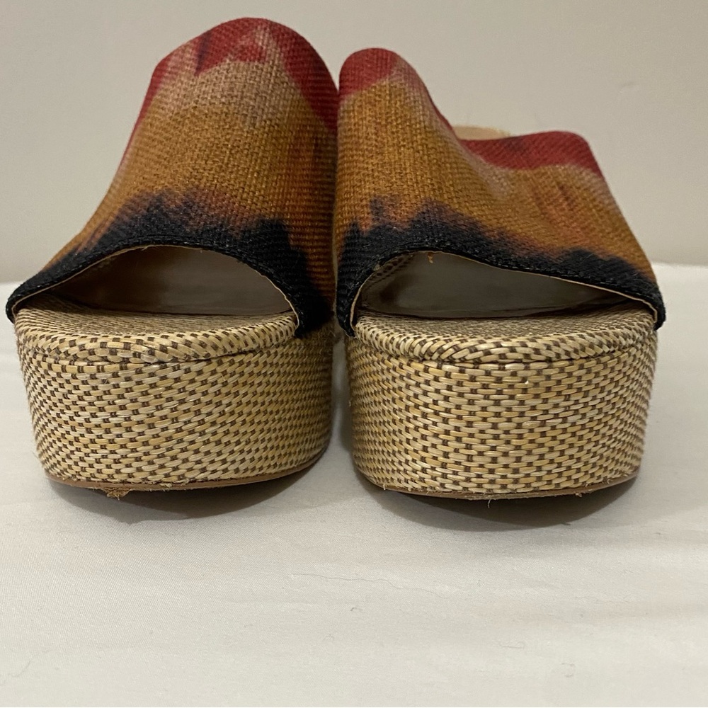 Vince Camuto Gadgen Wedge Sandals Tie Dye Hippie Boho Chunky Size 9.5 M (41) - Picture 7 of 12